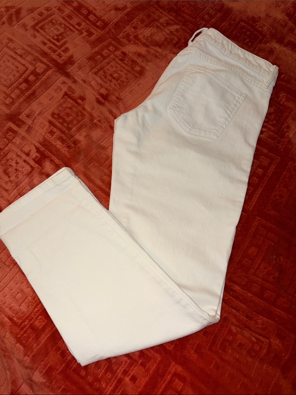 GAP White Straight-Leg Jeans